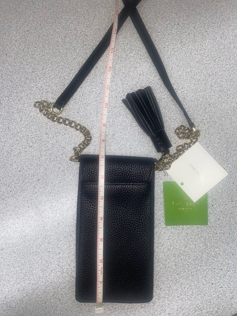Kate Spade Black North-South Crossbody Phone Purse NWT - Picture 11 of 13